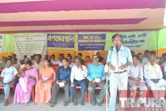 OBC, SC, ST and Minority Mancha staged Mass Demonstration